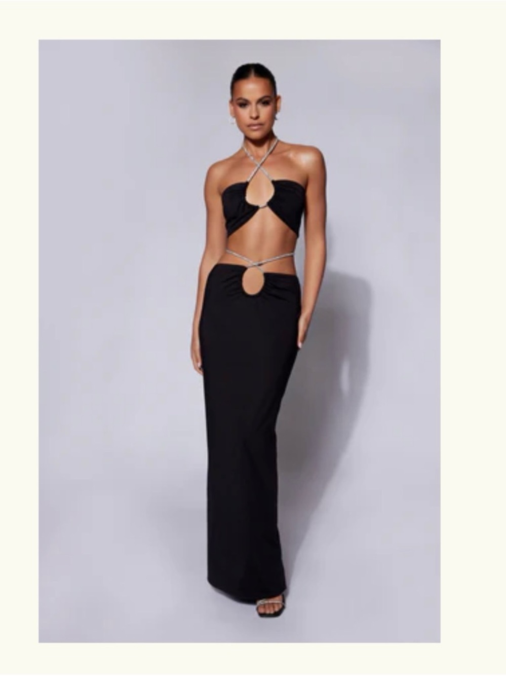 Meshki Black Maxi Skirt
